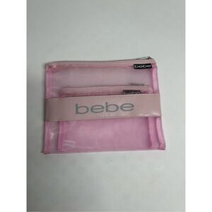 NWOT Set of 2 Bebe Mesh Travel Pouches Organizers Make Up Bags